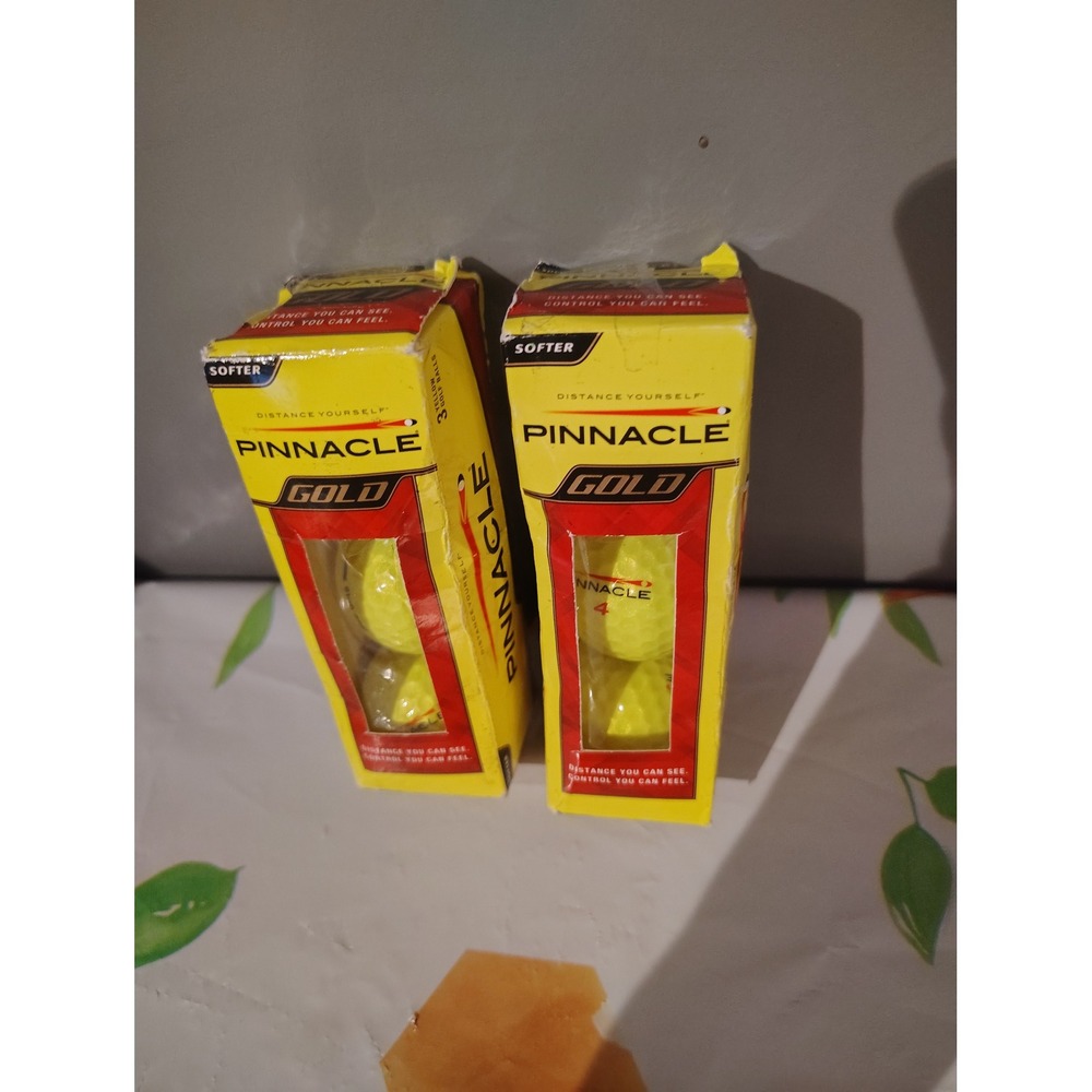 Pinnacle Gold Distance Yellow Golf Balls 2 Sleeves 6 Balls Total Softer Feel